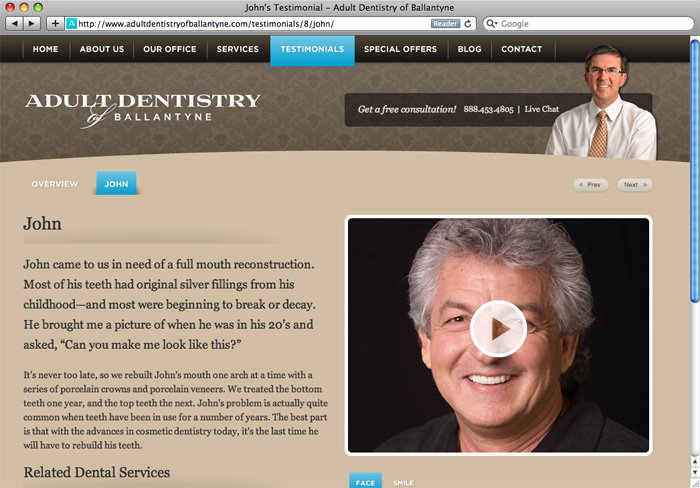 Adult Dentistry of Ballantyne - project screenshot