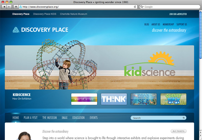 Discovery Place - project screenshot