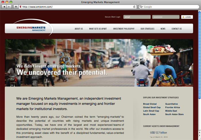Emerging Markets Management - project screenshot