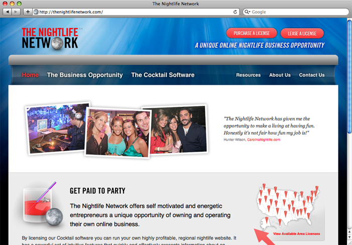 The Nightlife Network - project screenshot